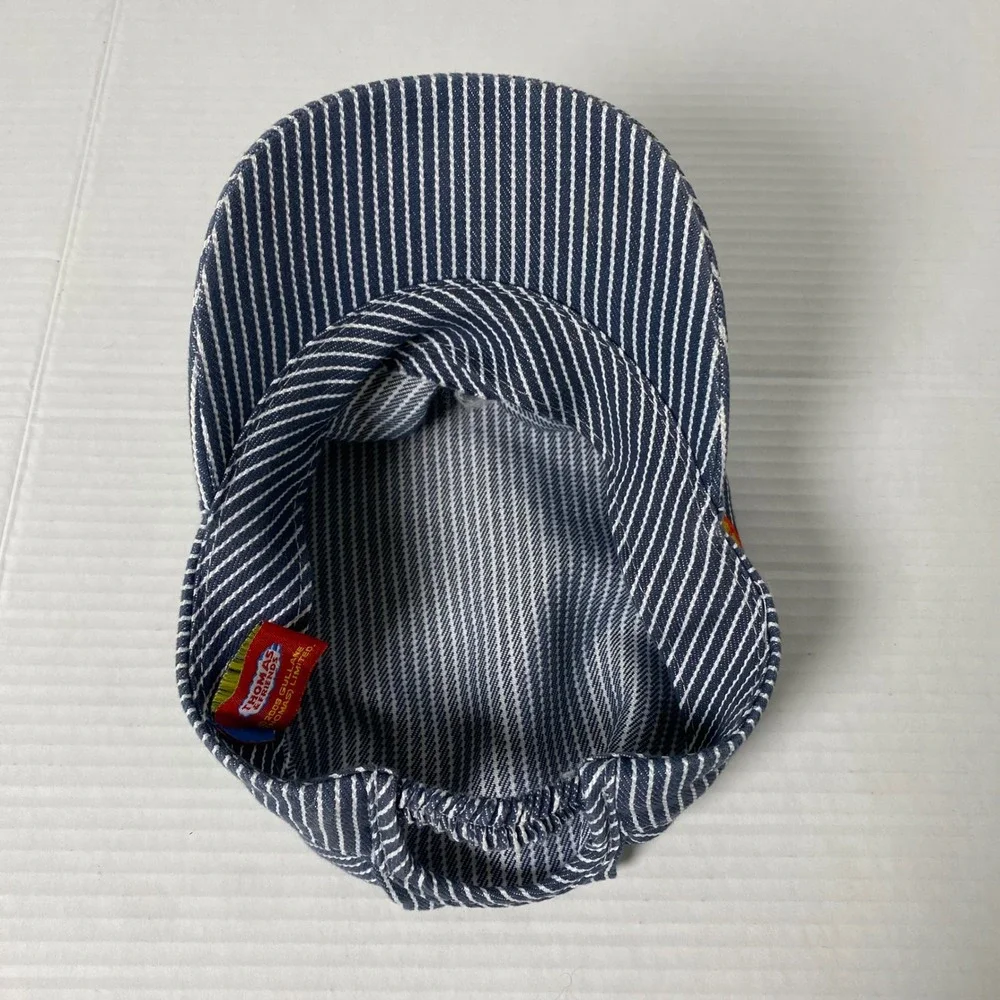 Vintage Thomas and‎ Friends Boys Engineer Cap Conductor Railroad Train Pinstripe